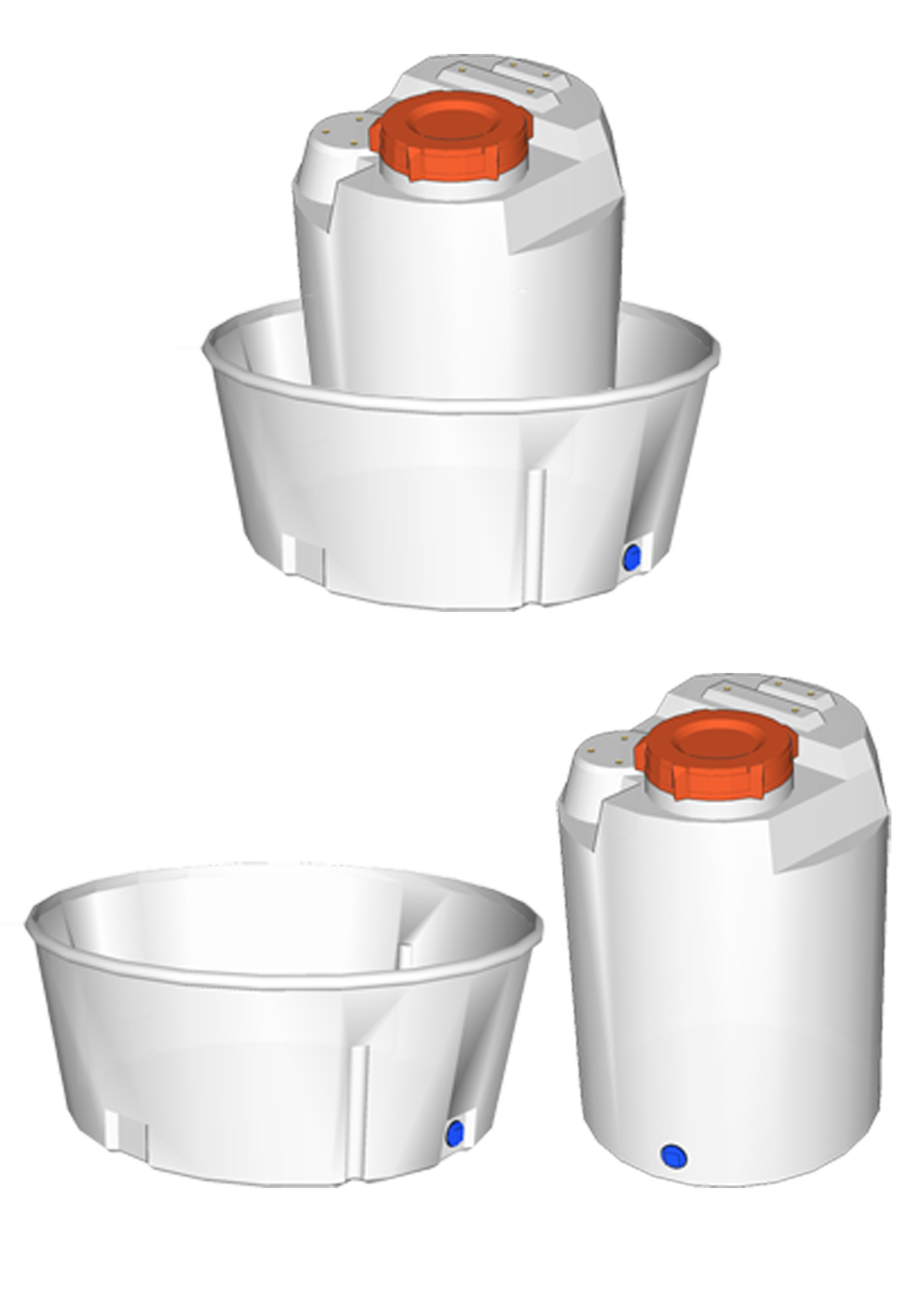 Bac et cuve de rétention de produits