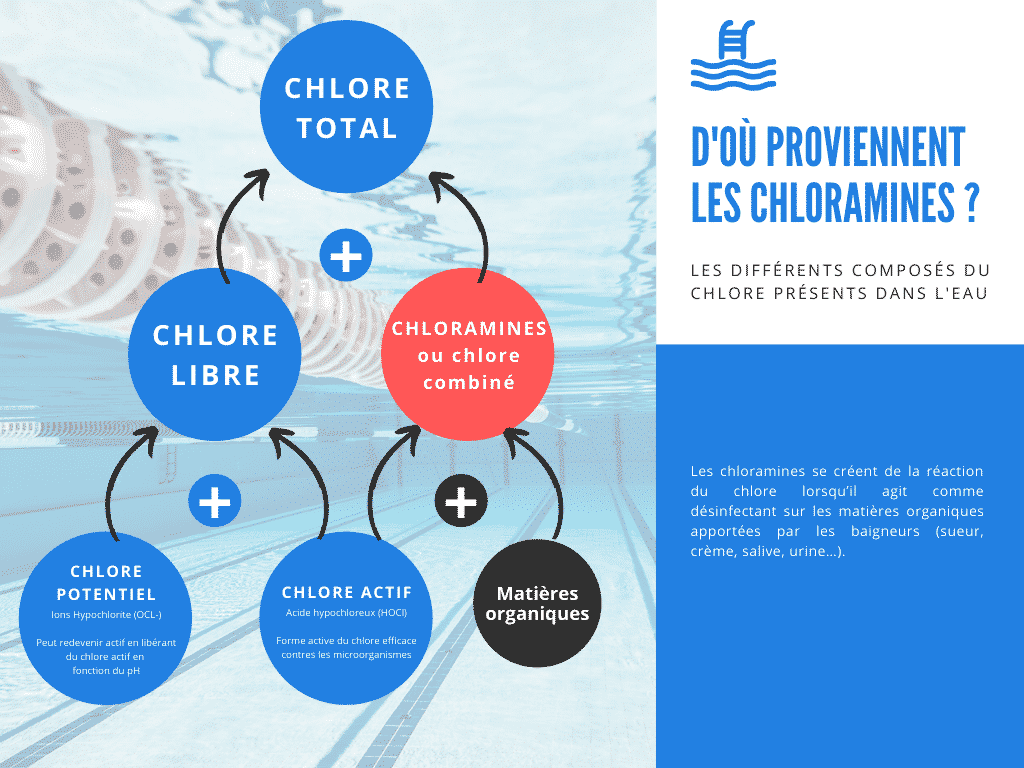 Chloramines dans les piscines